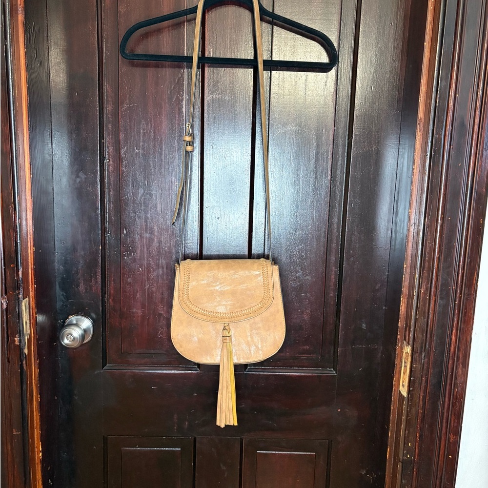 Tan Leather Crossbody Bag